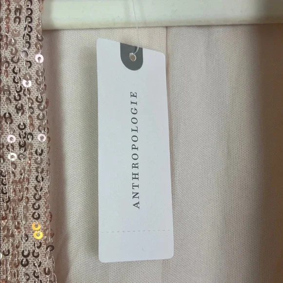 Anthropologie x Mare Mare Rose Gold Sequin Duster Cardigan Small - Picture 5 of 11